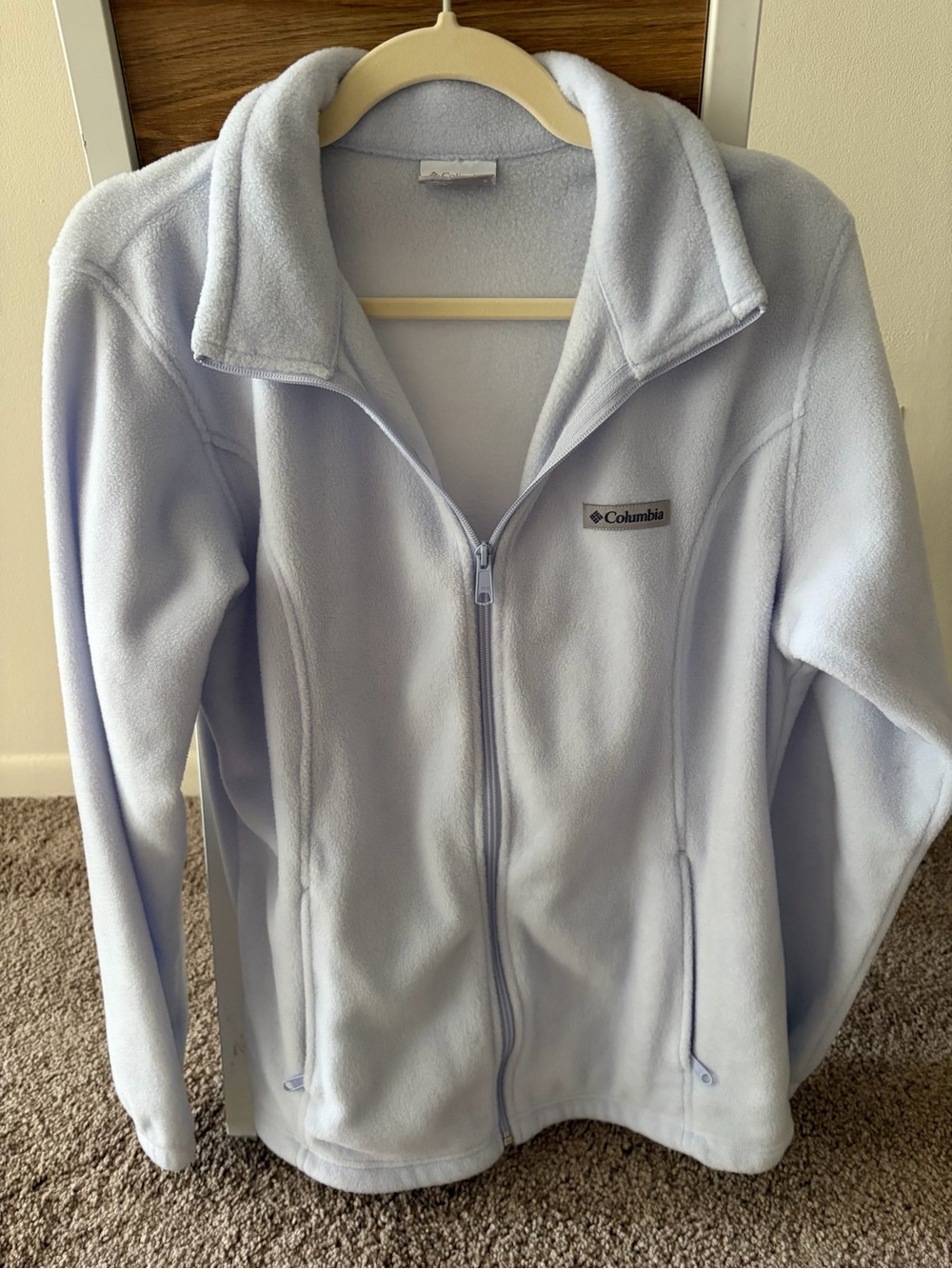 Columbia Lavendar Full‑Zip Teddy Fleece Jacket